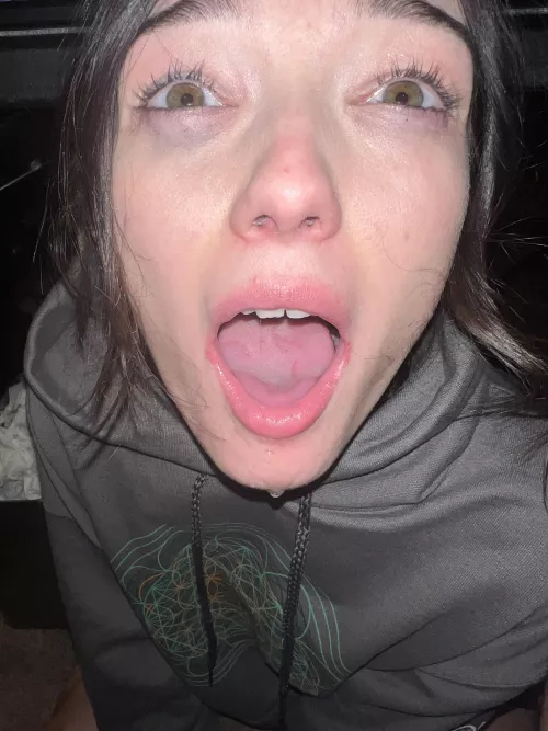 Do you like when your little slut shows you your cum?