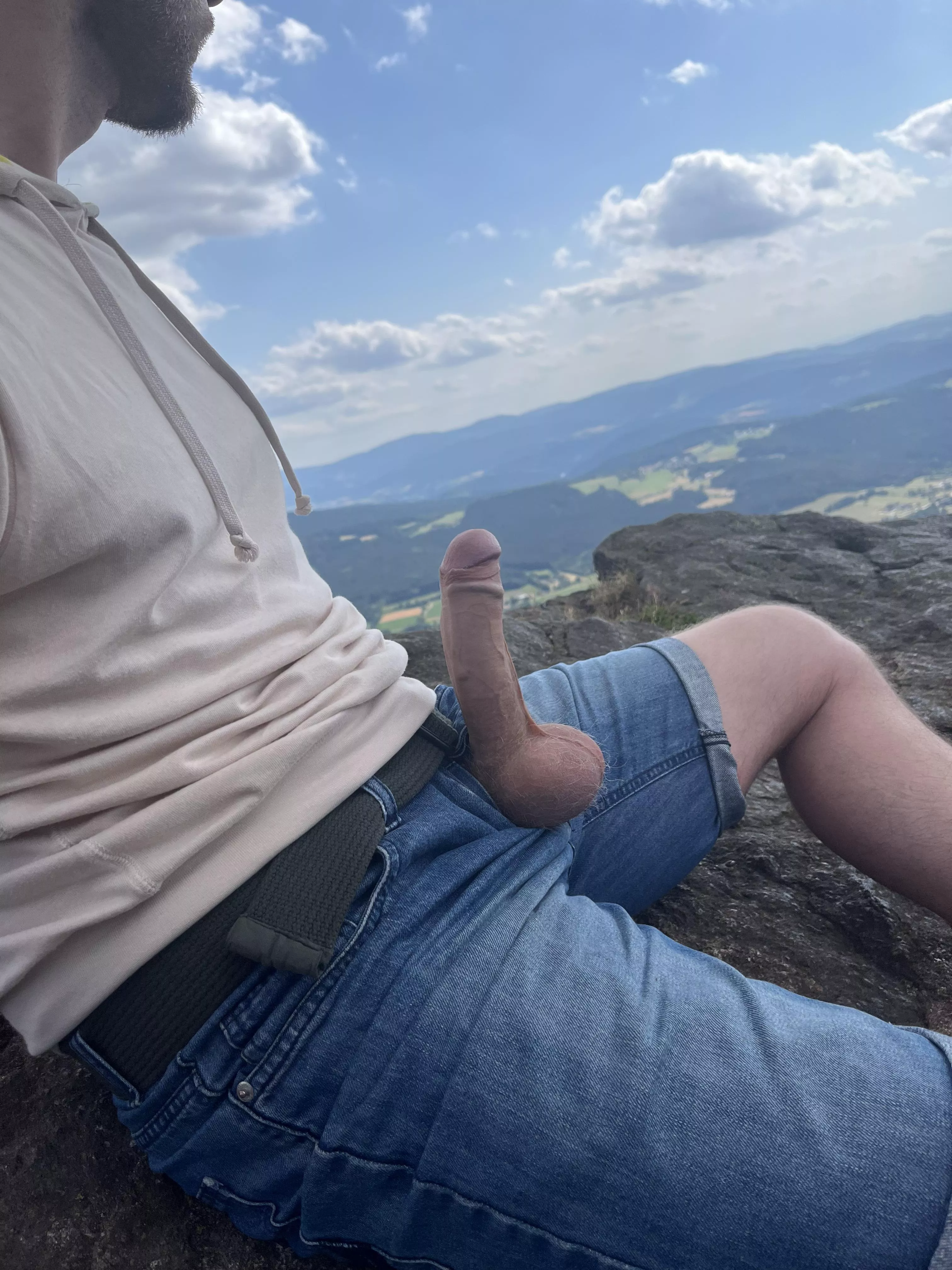 Hiking is fun an hard work. 😈 Can we relax now?💦👀