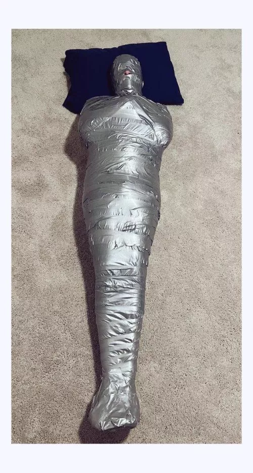 Me mummified arms crossed-style a couple days ago! It was definitely tight 😈