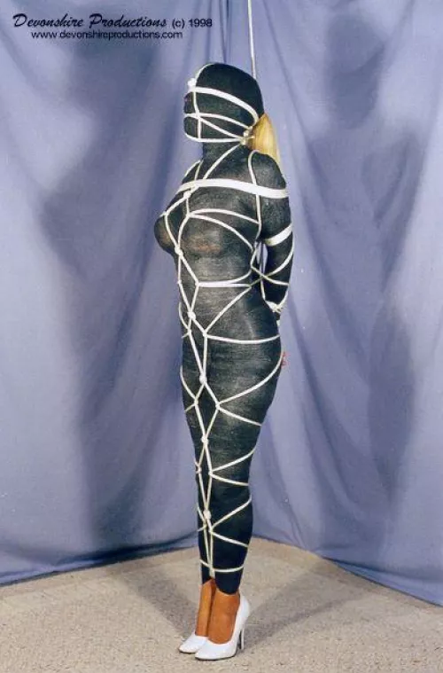 Wrapped then secured with rope :)