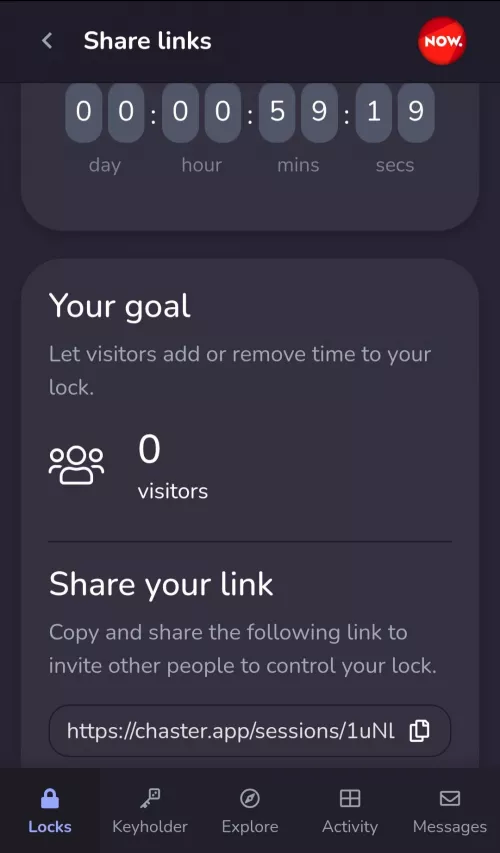 You decide my chastity time!