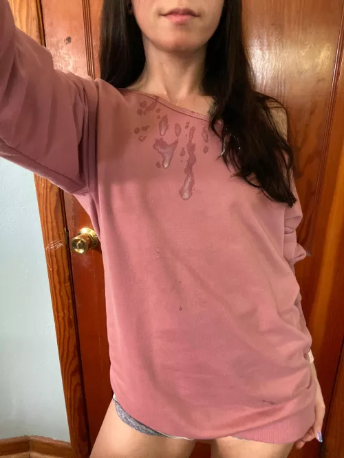 For easy clean up I like cum on clothes