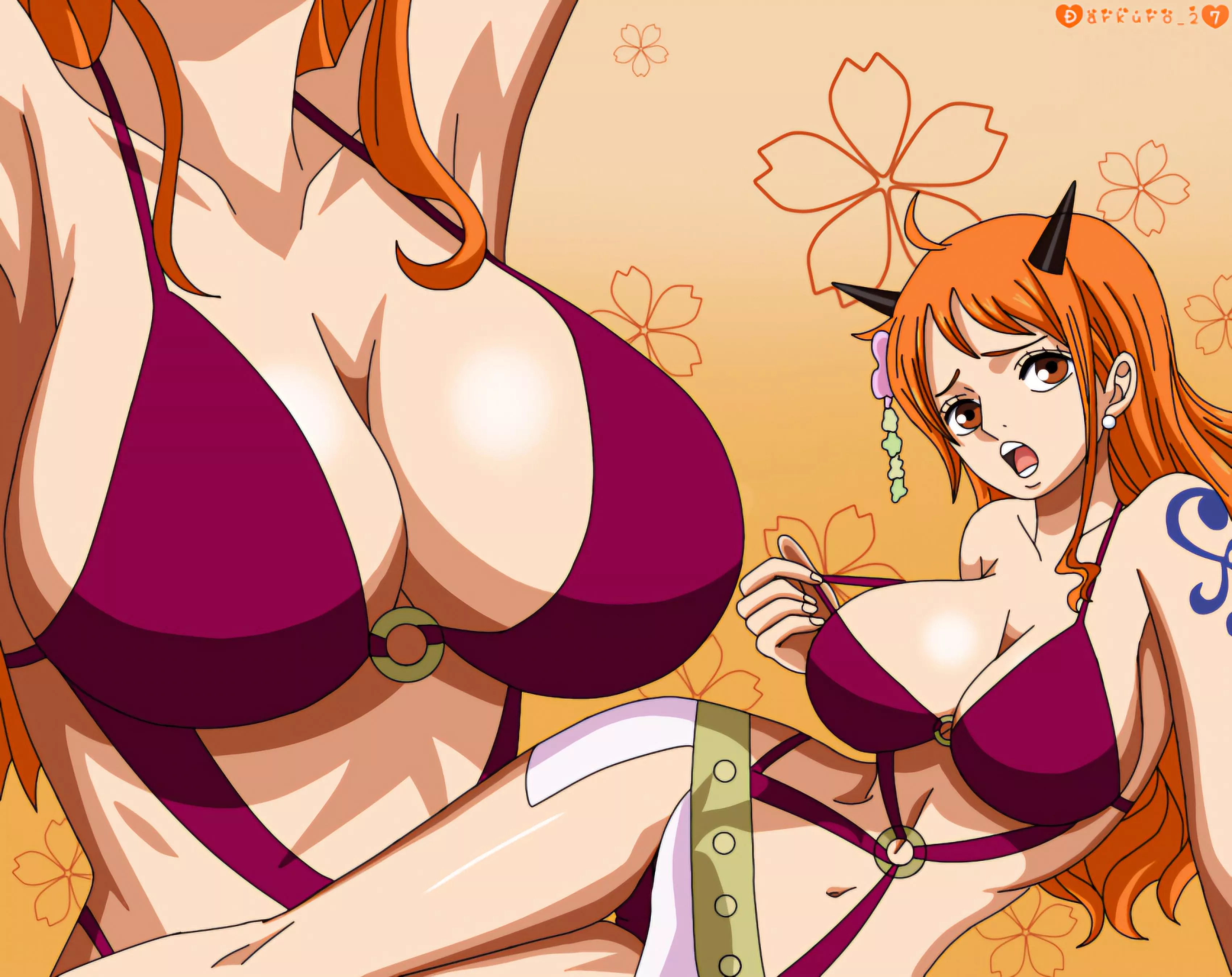 It's Nami's way to lure the Beast Pirates in Onigashima war 😉😈😍❤️‍🔥