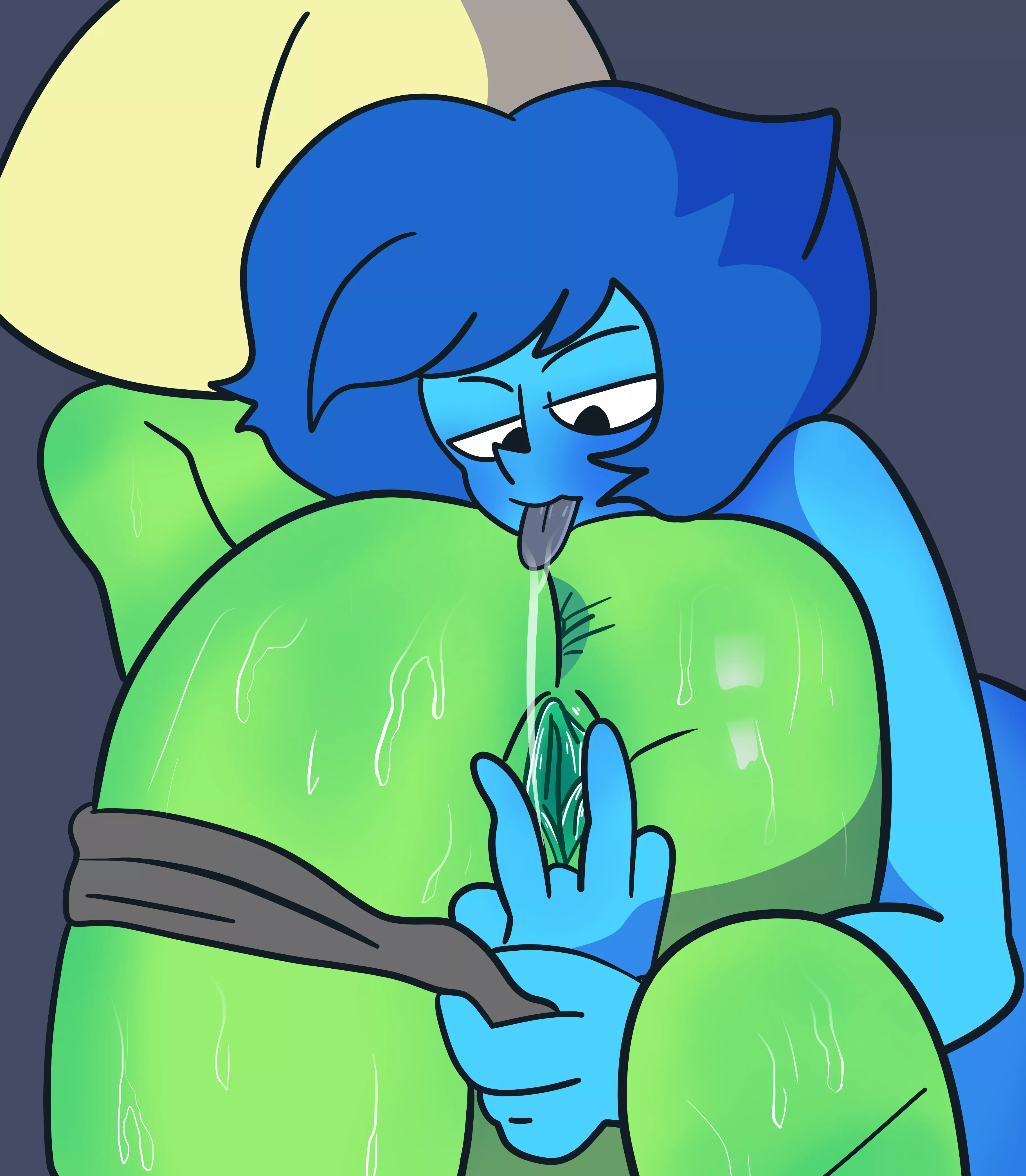 Lapis spreading peridot's pussy (drawinecchi)