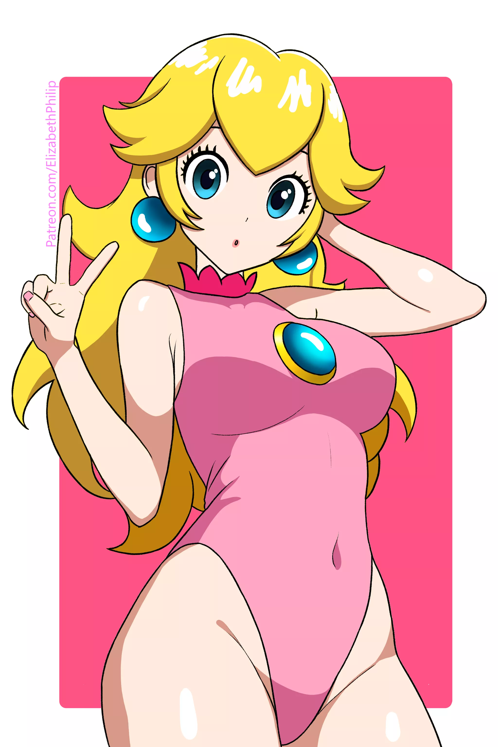 One Piece Swimsuit Peach (ElizabethPhilip0501)