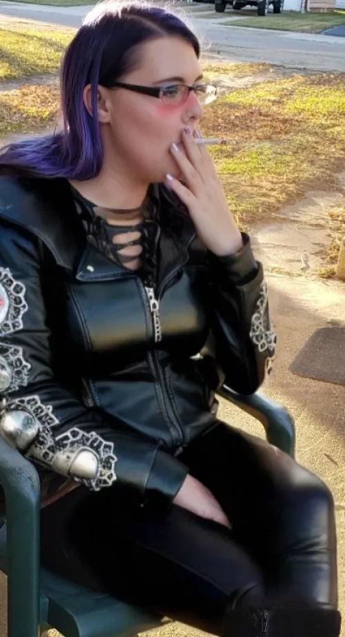 Smoking and leather just go together