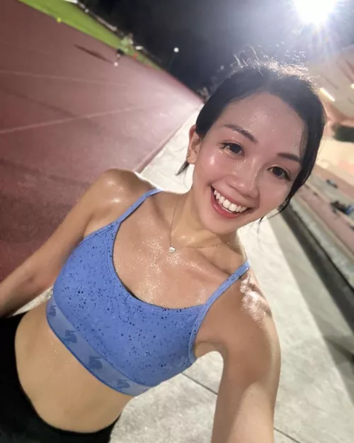 Sweaty after a run
