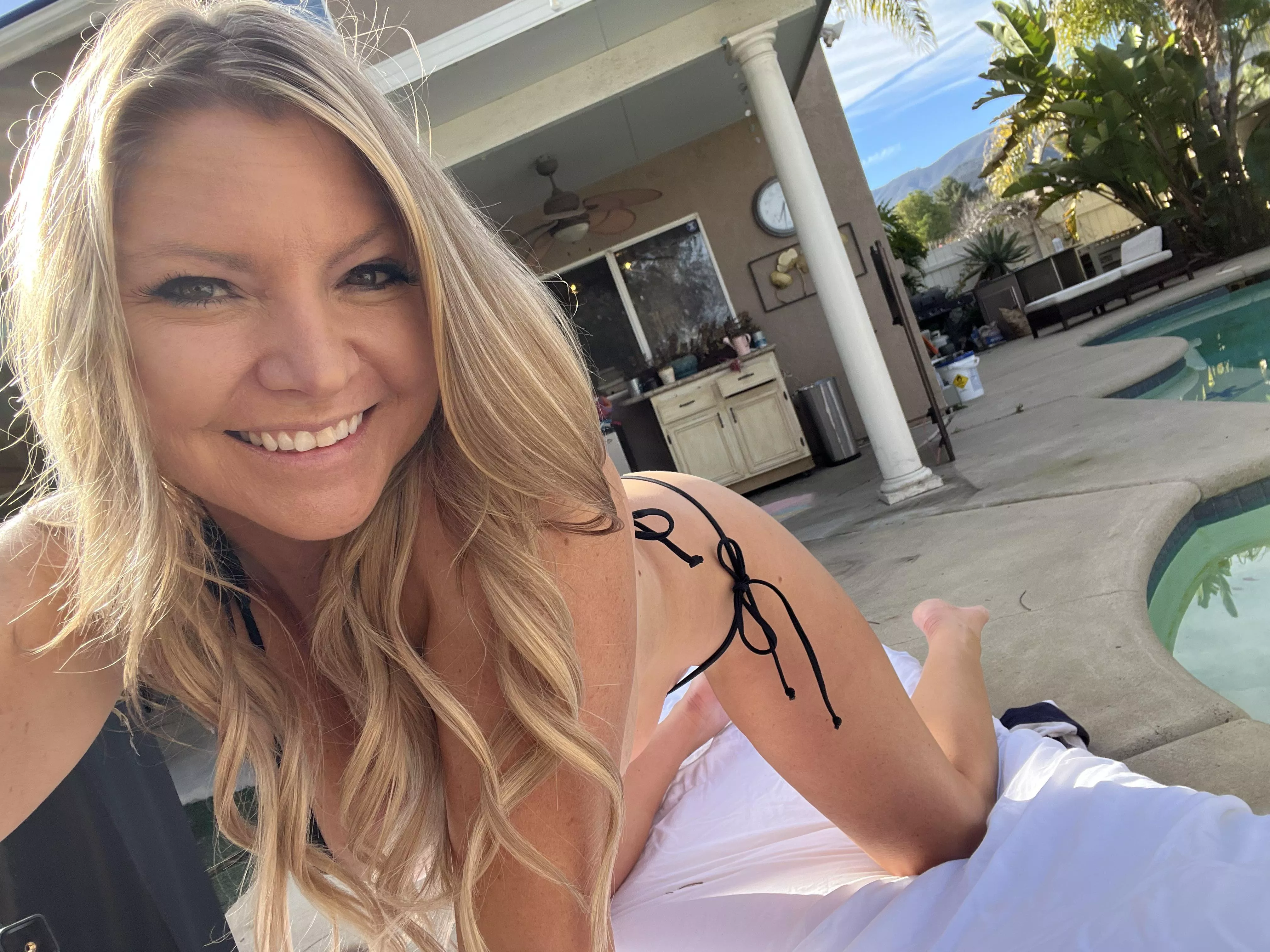 Tiny black bikini for Valentine’s Day tomorrow