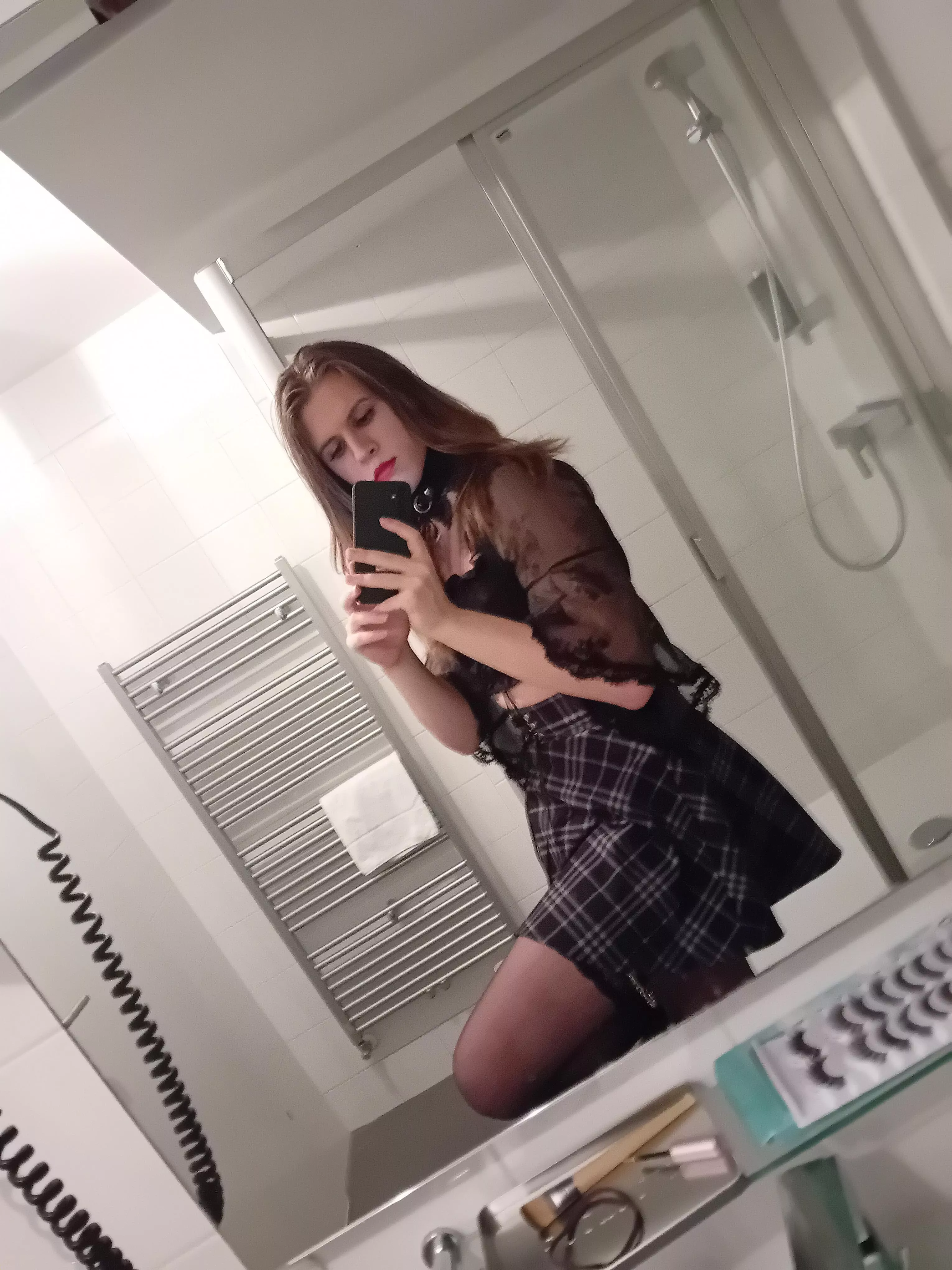 All dolled up 🥰 My date is waiting for me in the bedroom 😈