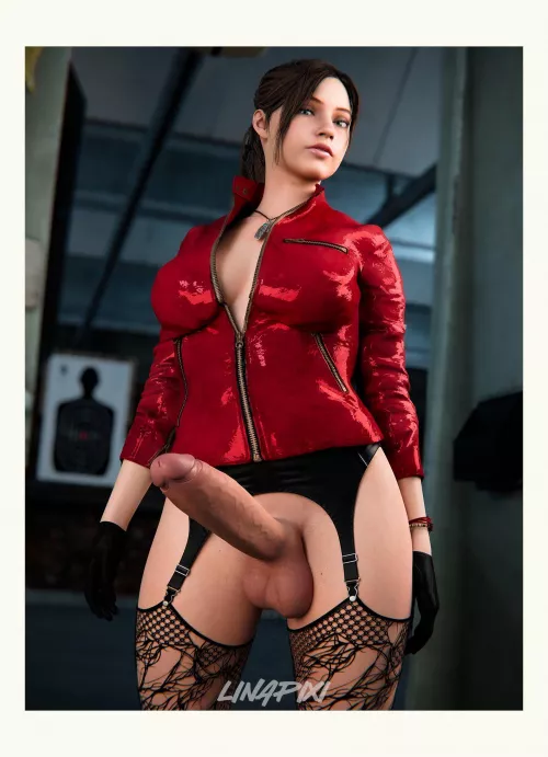 Claire In black Stockings (linapixi) [Resident Evil]