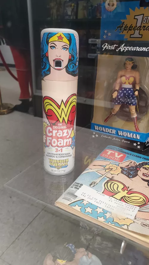 Found this at Hall of Heroes Museum in Elkhart Indiana [Wonder Woman Foam Dispenser]
