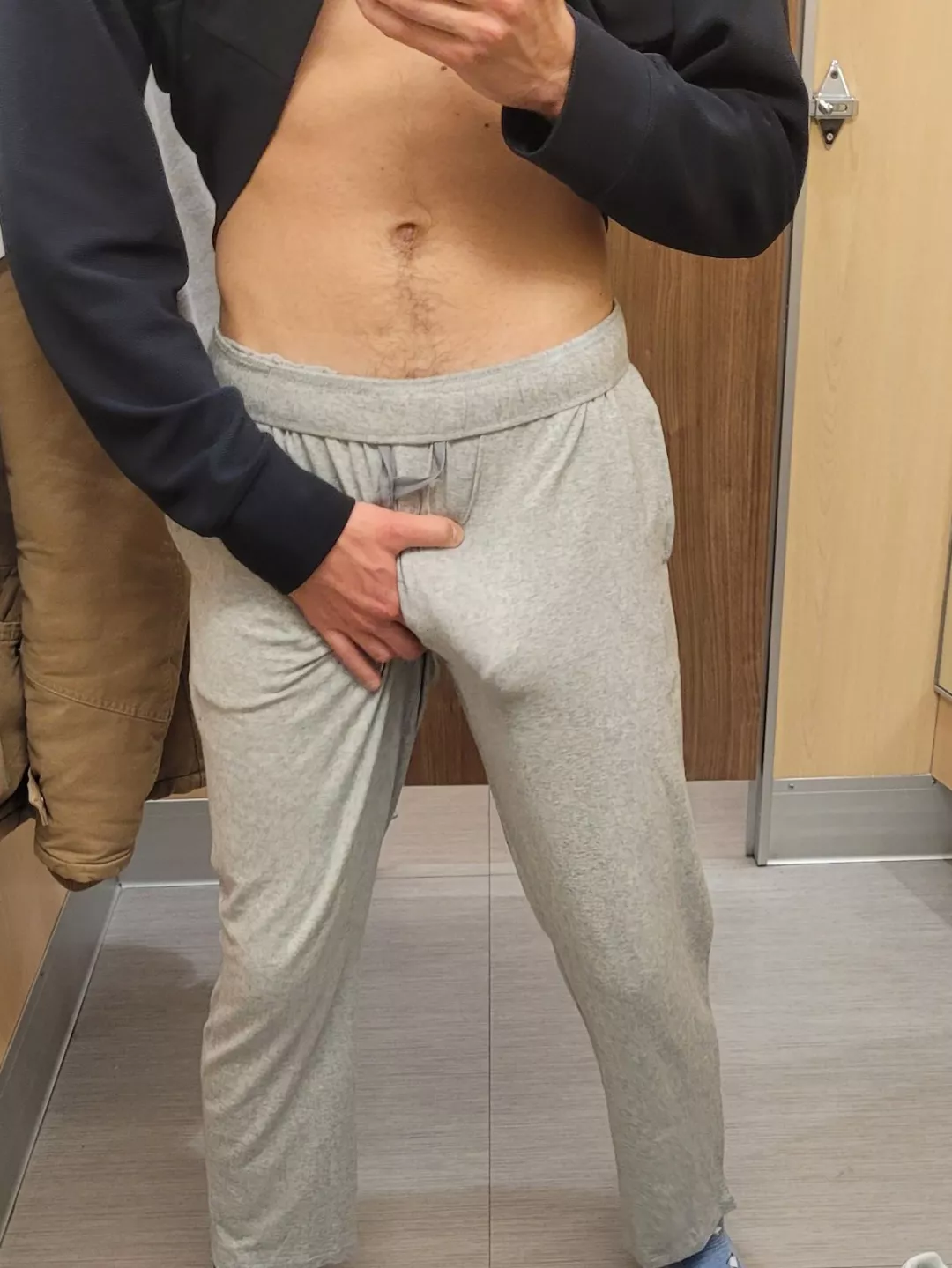 in the fitting room