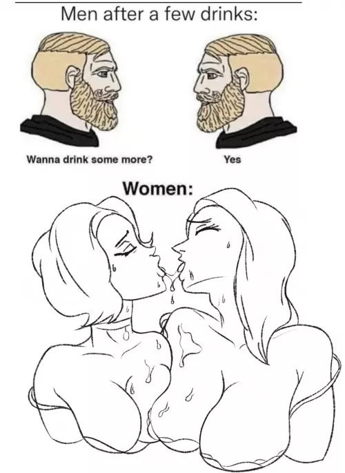 Man and Woman after few drinks