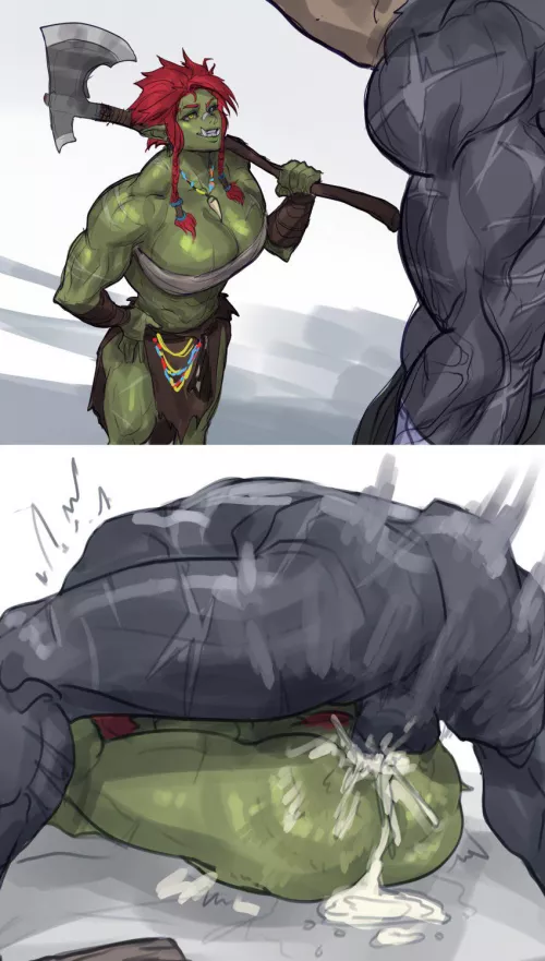 Orc woman dominated (Virgoart1509)