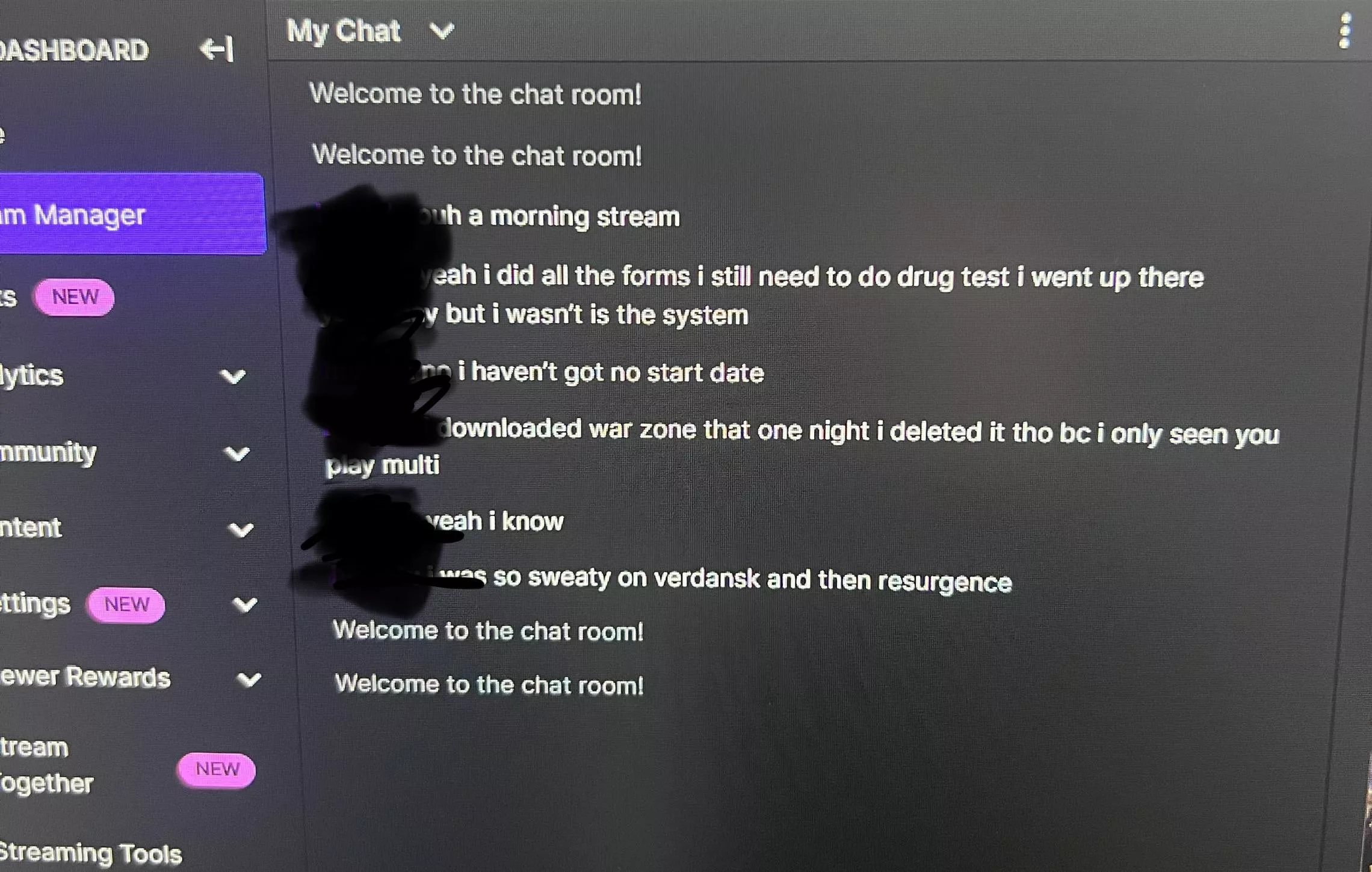 Does this mean people stopped in the stream?