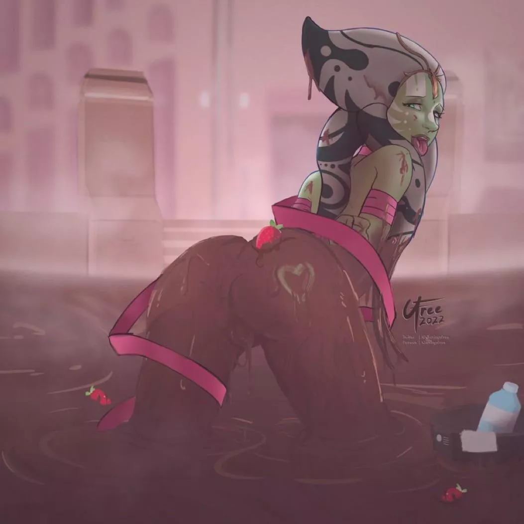 Happy Valentine’s Day from Riitsa as she’s bathing in chocolate - (CravingsFree)