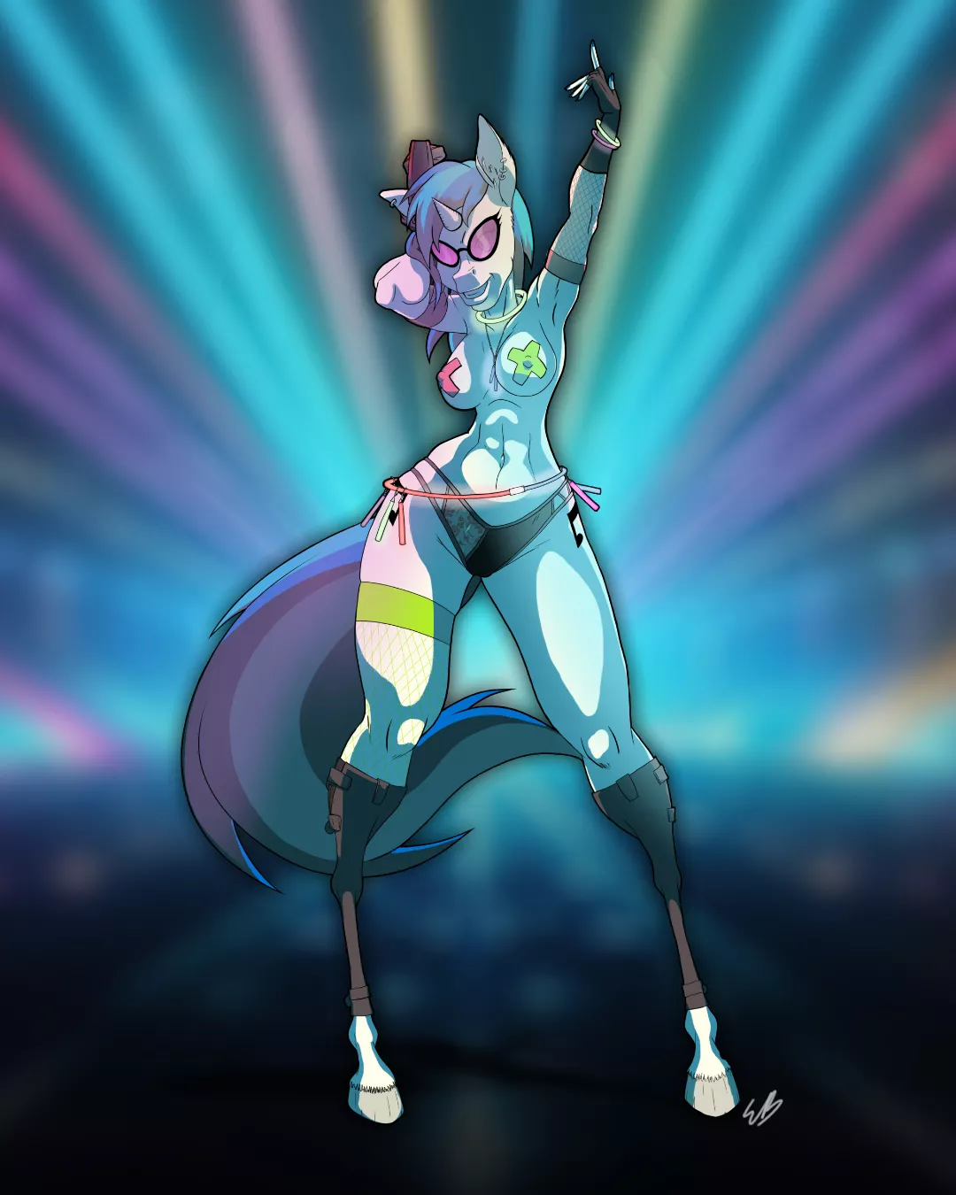 Hottest rave DJ in Equestria (Art by me)