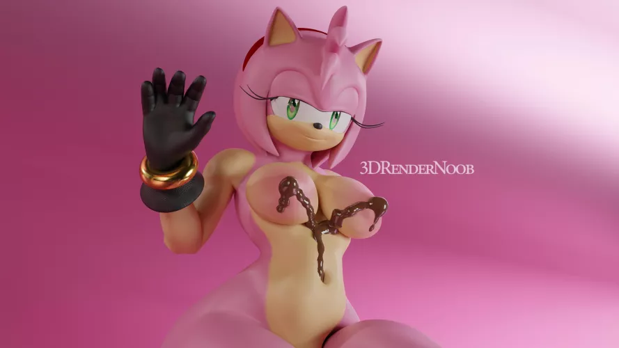Amy Valentine's gift to Sonic (RenderNoob)