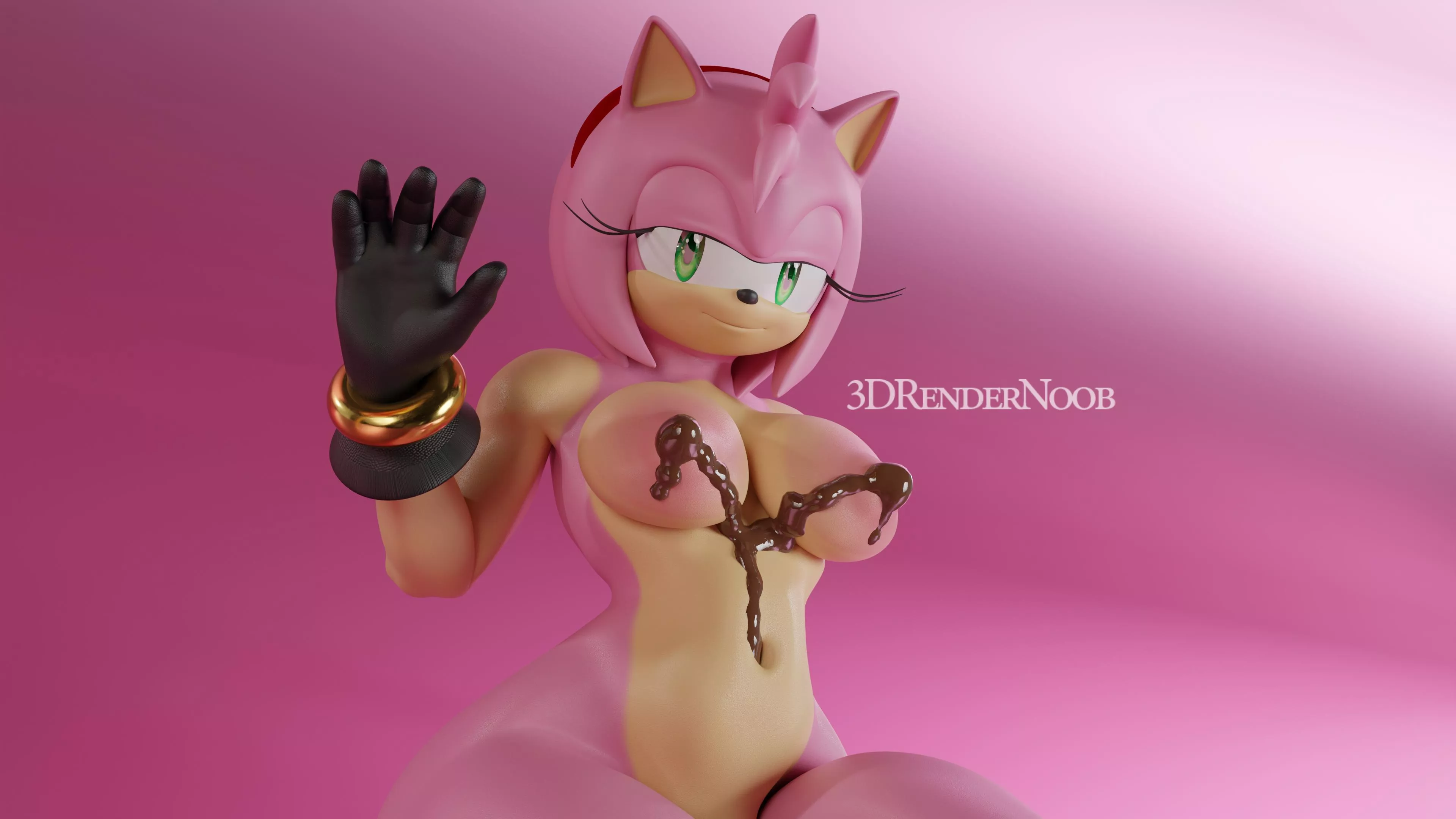 Amy Valentine's gift to Sonic (RenderNoob)