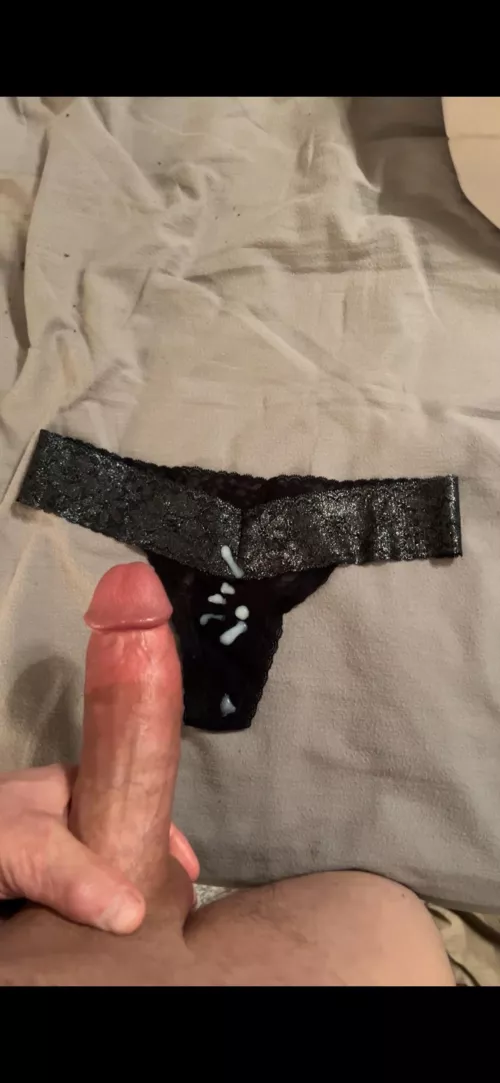 Cumming on my wife’s panties
