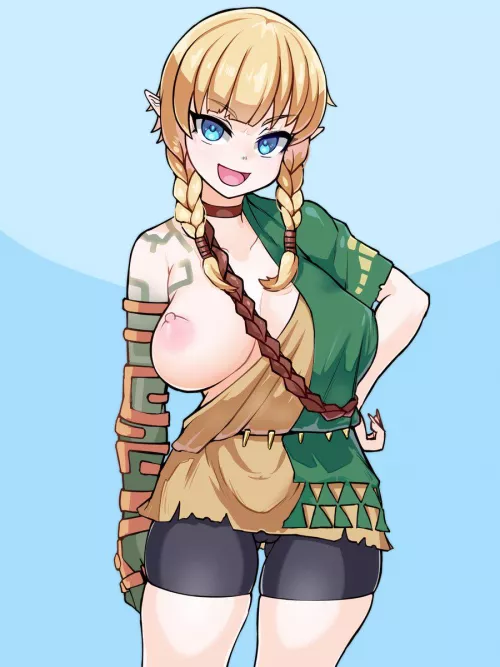 Linkle tries on the TOTK fit (Ihcaris)