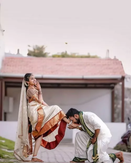 A mix of Indian culture and  subtle submission 