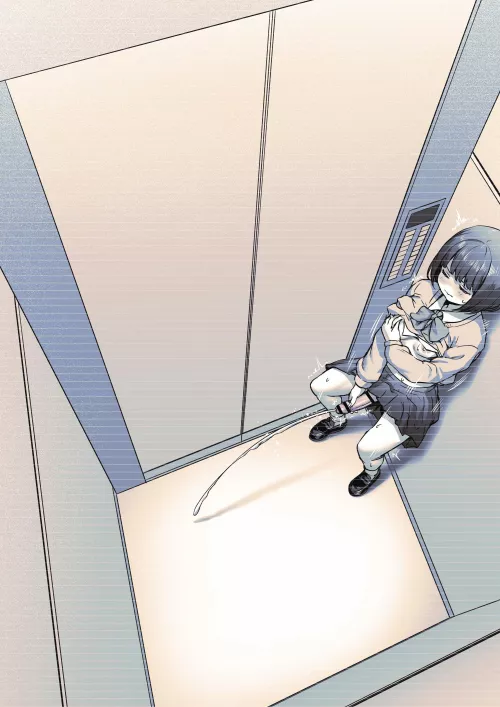 Ejaculating in the elevator