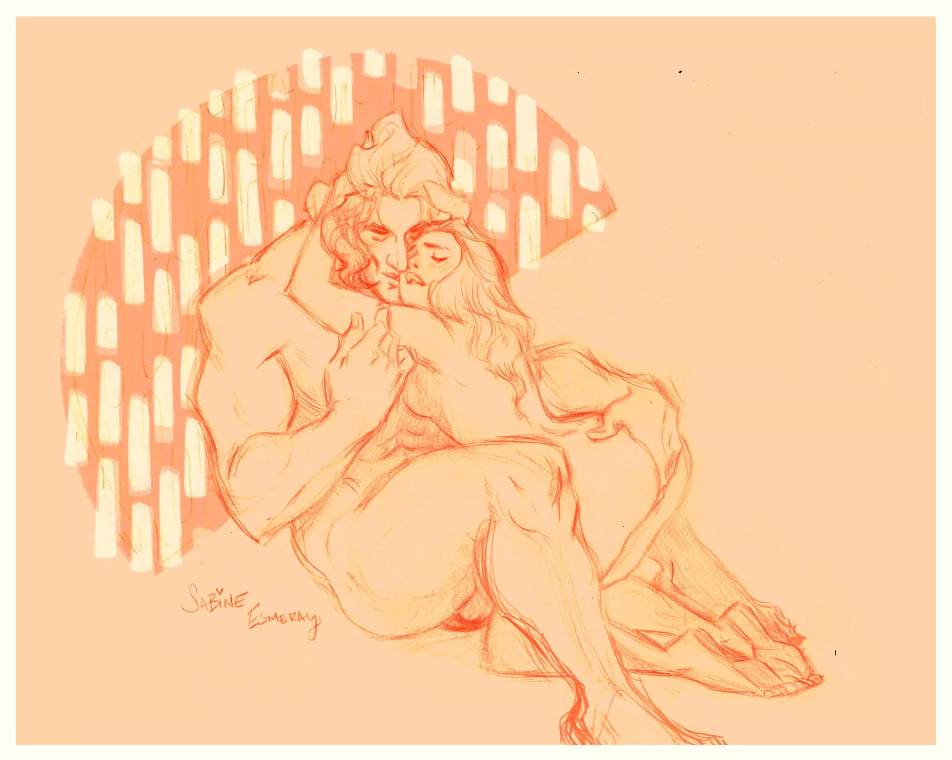 Kyle Ren & Rey sketch commission (by me, Sabine Esmeray)