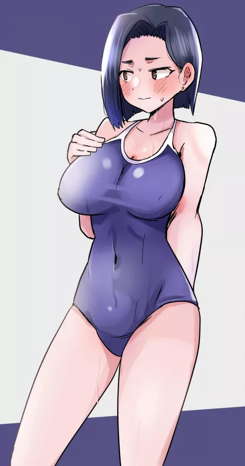Mama Yamada Trying On Her School Swimsuit