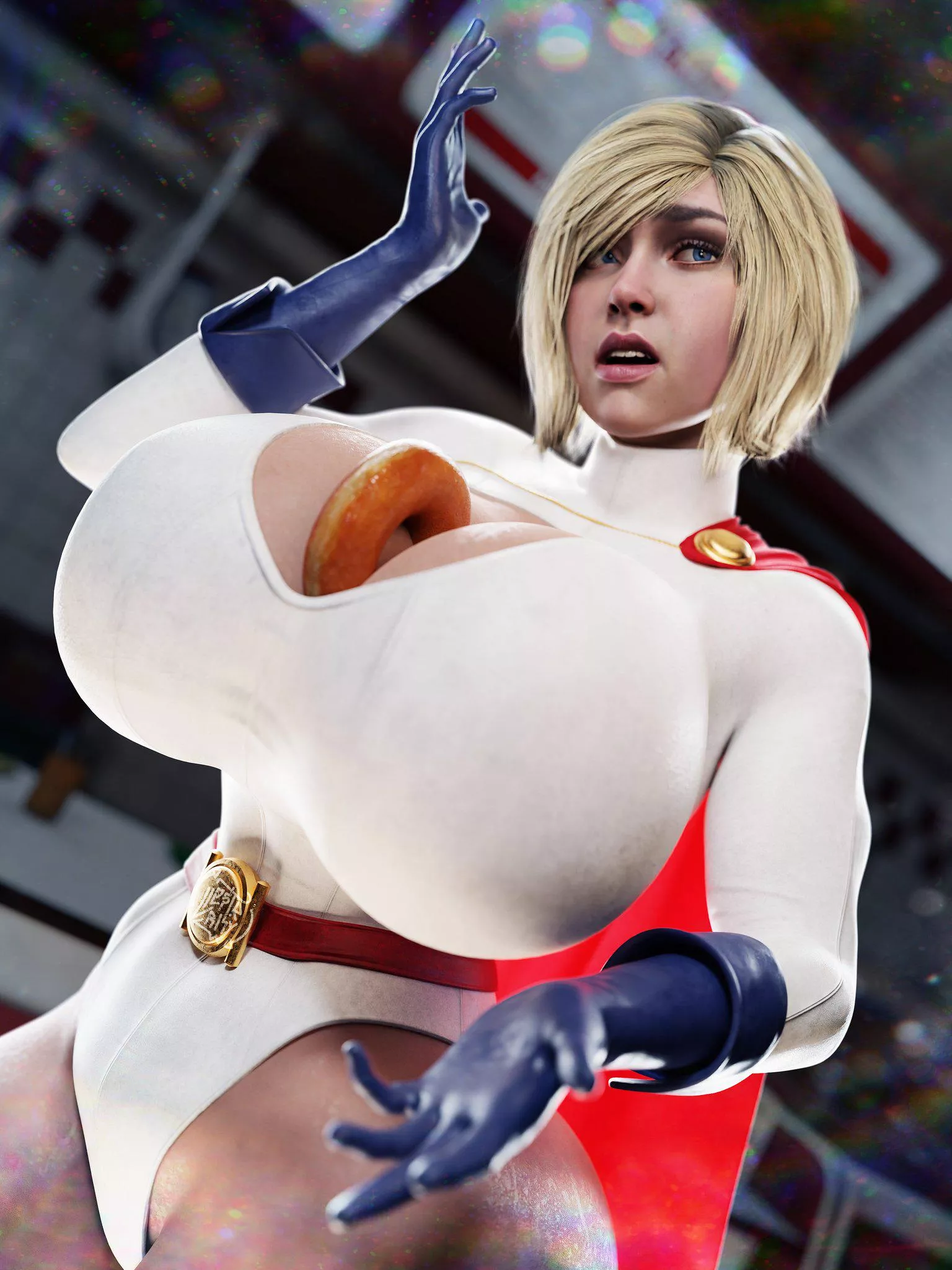 Power Girl - Anyone Wants Last Donut? (LlestrRhyw) [DC]