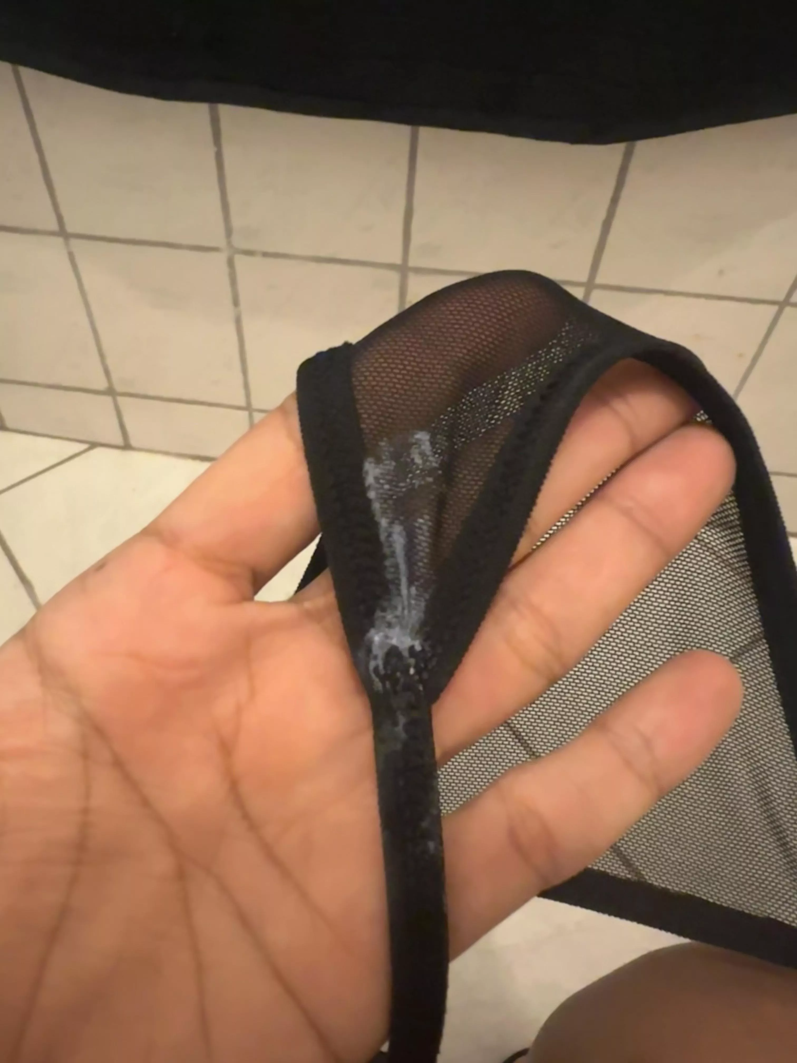 See-through thong cover with my grool