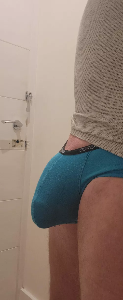 Tight blue briefs! 💙