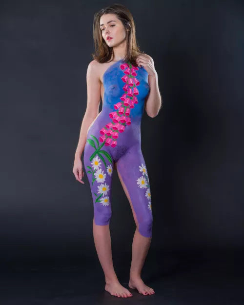 My foxglove body paint design on spicyfoxglove