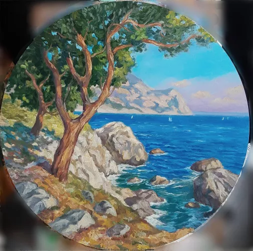 Near the sea. My oil painting on hardboard. 2023