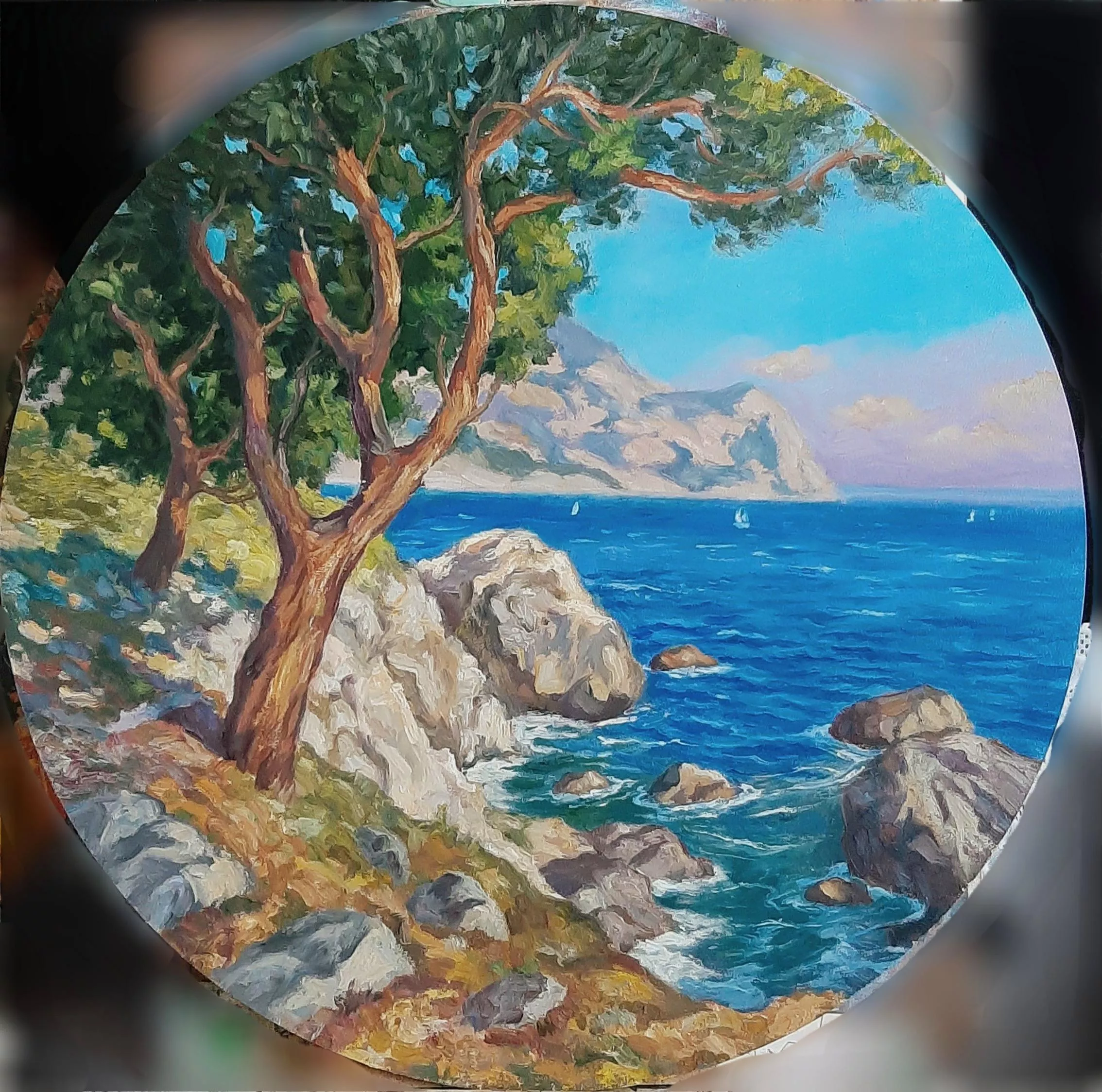 Near the sea. My oil painting on hardboard. 2023