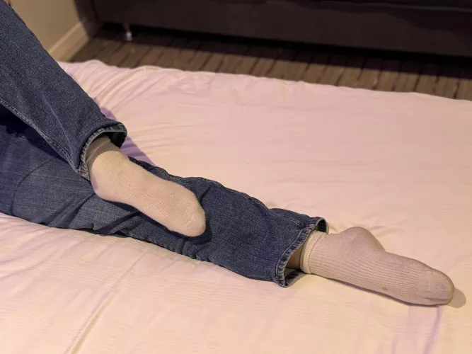 White ankle socks and jeans