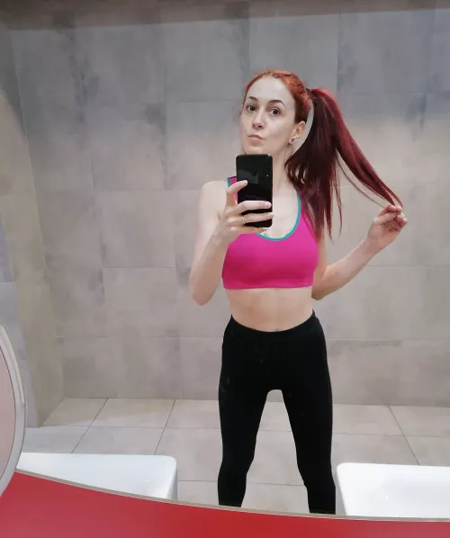 Barefaced with red hair