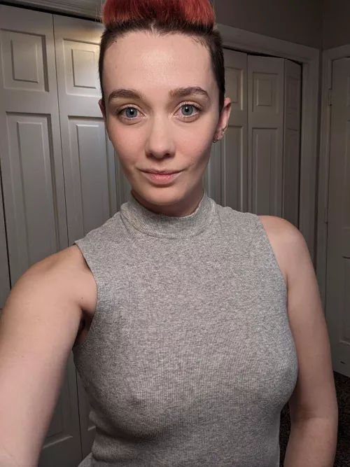 It may be cold outside, but that won't stop me from showing off my perky nips!