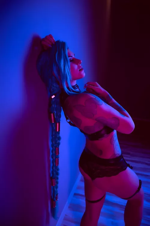 Jinx lingerie from Arcane by Yuna Kairi