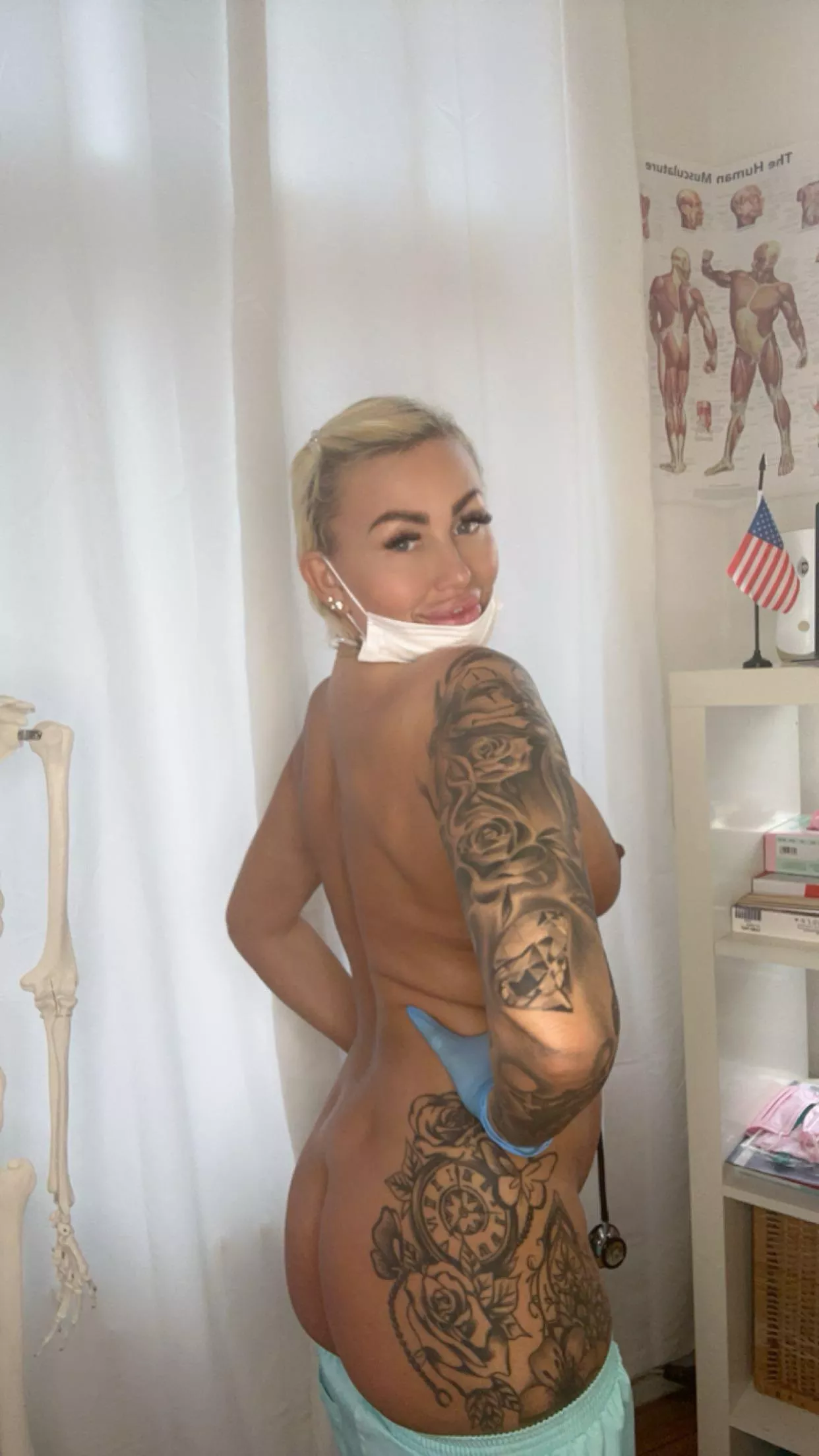 First thing you need to do when you come into the Doc's office, is eat my ass ;)