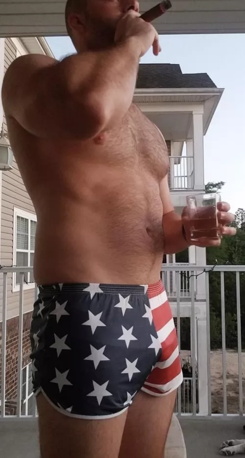 Had put the flag on the pole