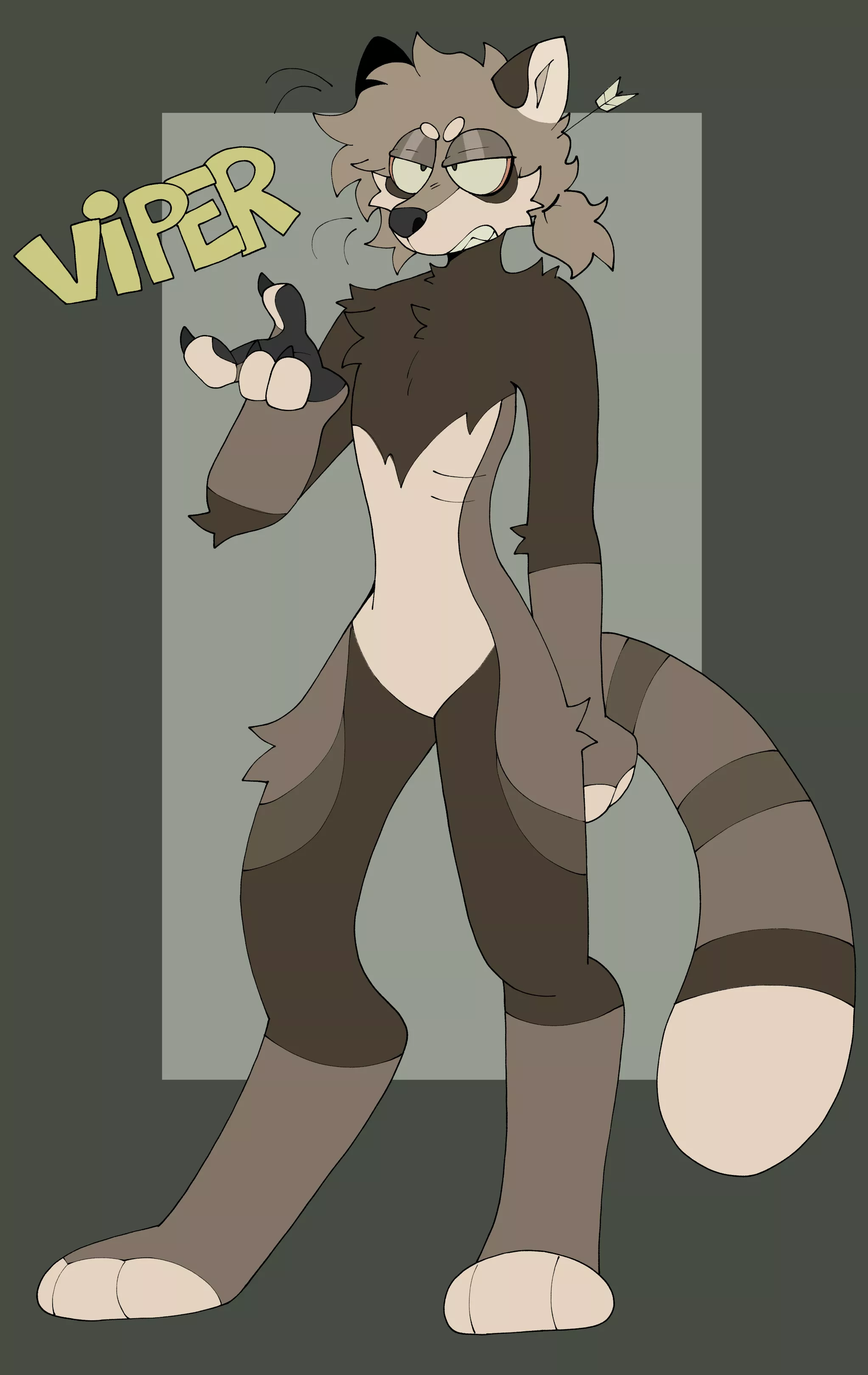 raccoon character design (my art)