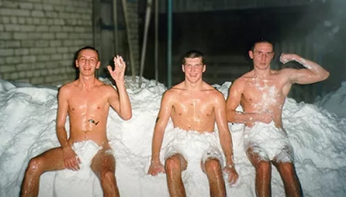 Sitting in the snow together