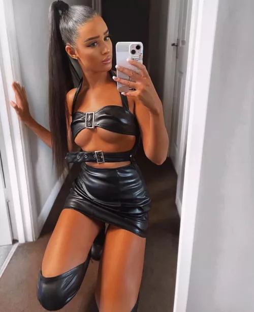 Hottie in leather