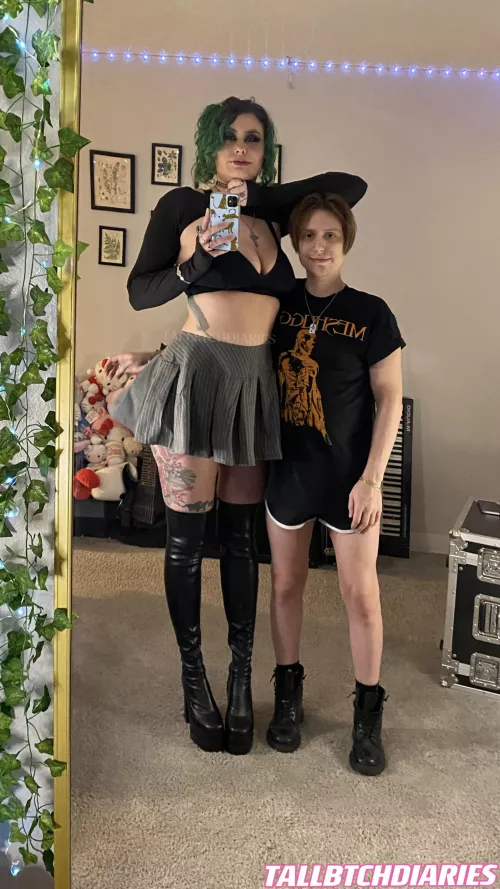 Me(6’0) and my partner(5’7)