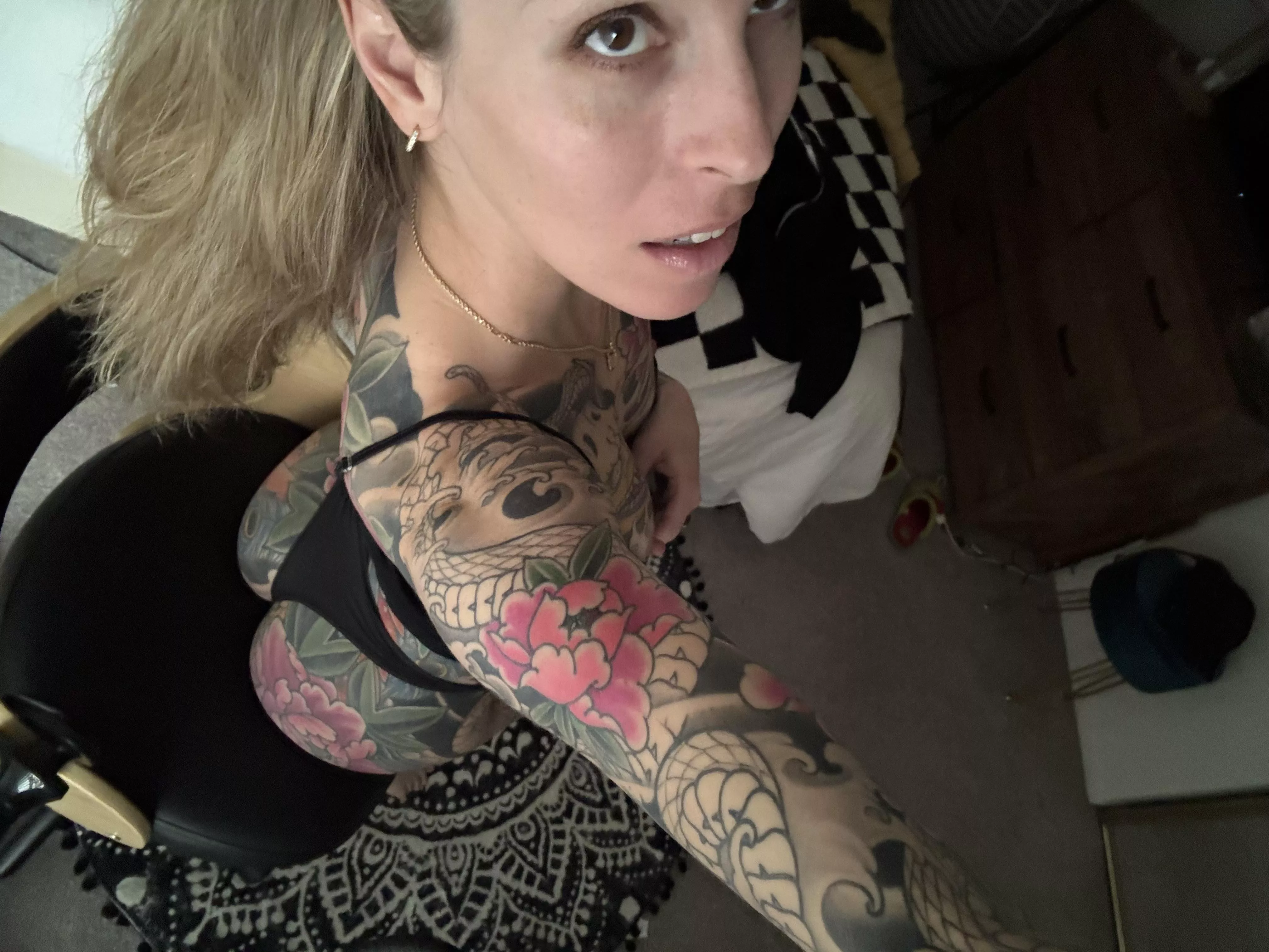 This is what I look like in my office chair 