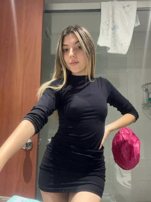 Tight black dress