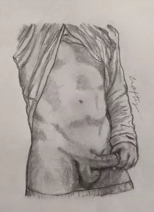 When an outtake is this good... pencil sketch of u/exploringnu 