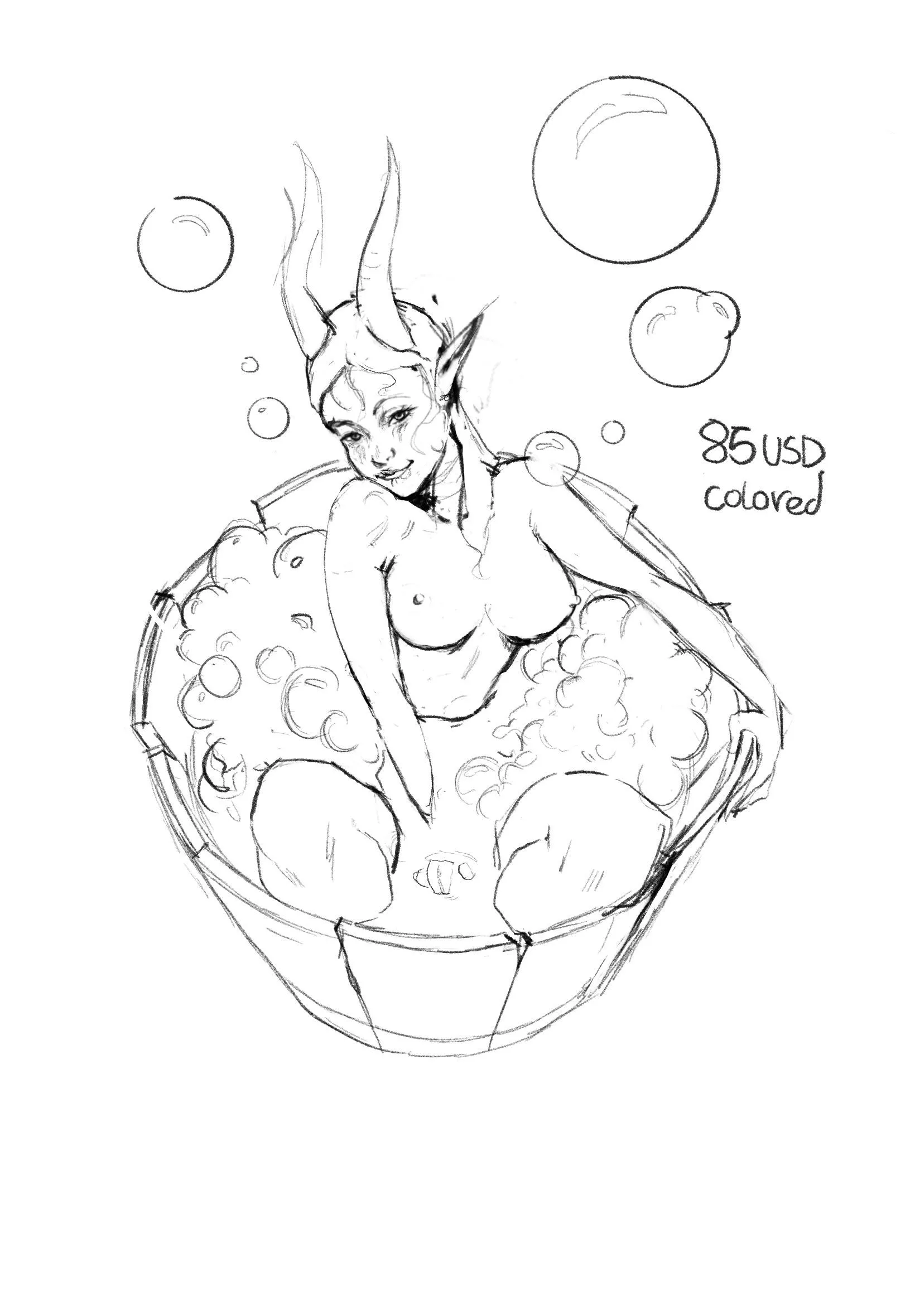 Barrel bubble bath fun YCH