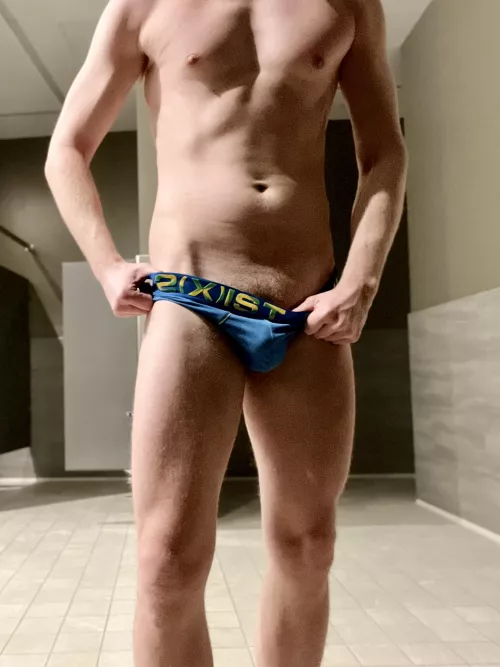 Caught me in the lockers…